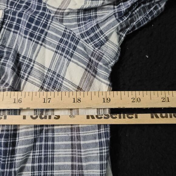 Liz Claiborne Womens Button Up Blouse Multicolor Size 1X Cotton Blend Stretch - Picture 5 of 12